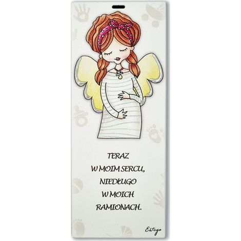 Le Graziose Quadro dipinto a mano con la frase Gravidanza 6x15 cm  Dimensioni: 6x15 cm  SKU: ES0512426PL (1/5)