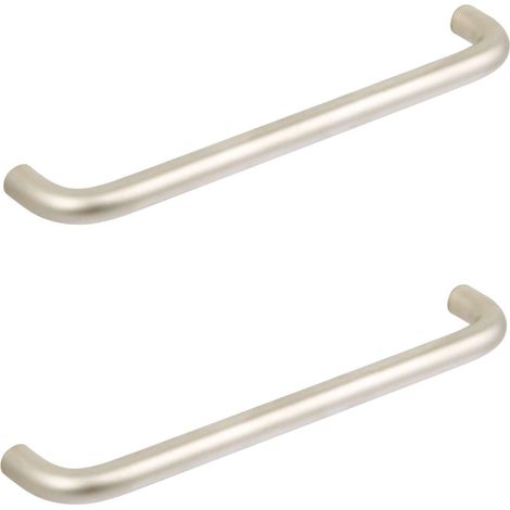 2x poignée de meuble acier chromé mat brossé A : 74 mm B : 35 mm C : 64 mm placard étagère cuisine salle de bain (1/3)
