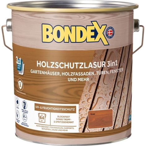 Bondex Holzschutzlasur 3in1 4 L teak Holzschutzlasur