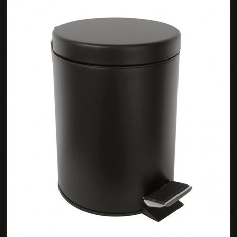Poubelle de douche à soft close DARK en laiton noir / 3L (1/2)