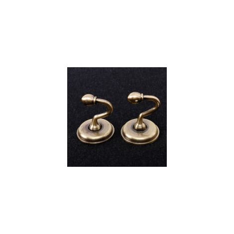 2-teiliges Set Raffhalterhaken, bronzefarbener Vorhanghaken, Vintage-U-förmiger Wandhaken zum Aufhängen von Vorhängen, Hüten und Westen - Crezuo