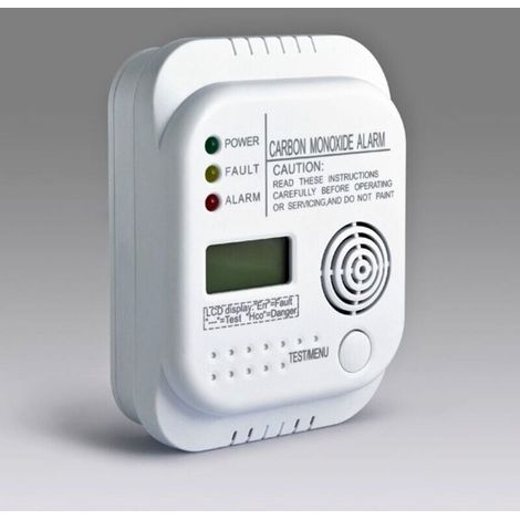Carbon Monoxide Detector, Battery Powered, Gas Detector with Display and Temperature Indicator MUMU