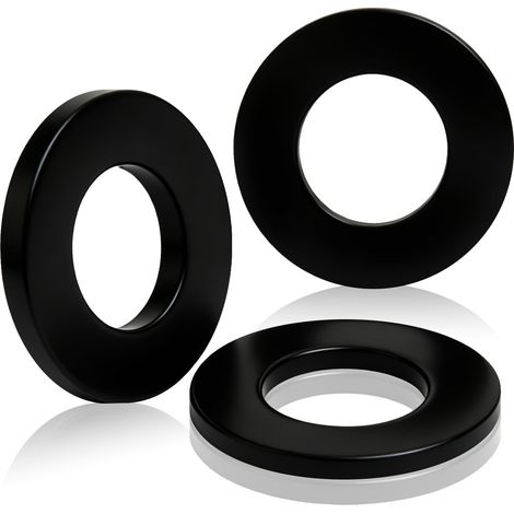 60 Pièces Rondelle Plastique M5x10, Noir Rondelles Nylon Plates Isolation, Joint Plat Rond DIN 125-A pour Robinet Tuyau Eau Tuyau (1/5)