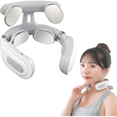 Masseur de cou Intelligent Multifonction, Masseur de La Colonne Cervicale cou, Masseur de Nuque Portable Sans fil, 8 modes (1/5)