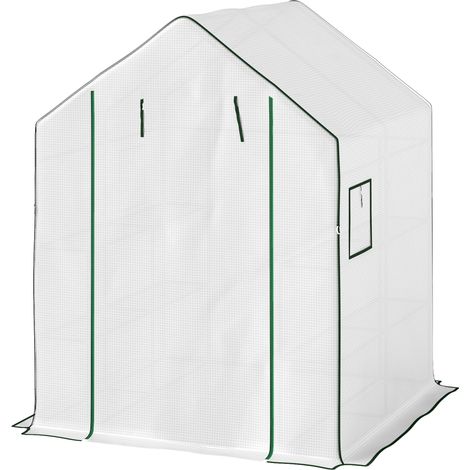 143 x 140cm Walk-In Greenhouse, Accessories - White (1/5)