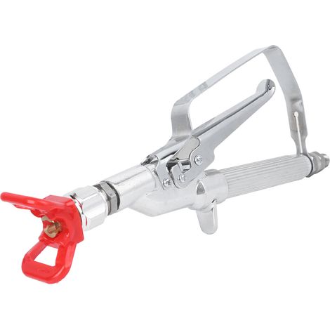 Pistolet à peinture sans air, haute pression, buse droite, ergonomique, acier inoxydable, filetage G1/4 pouce (1/5)