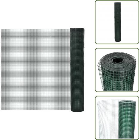 Grillage acier galvanisé et revêtement en PVC 10x1 m vert - Grillage - Grillages - Clôture - Clôtures (1/5)