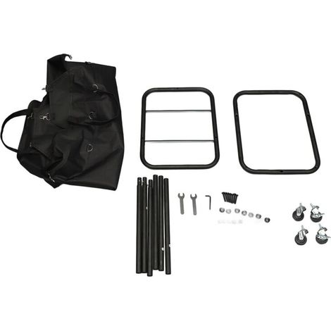 Panier à linge, avec doubles poignées, panier à linge sale, 4 roulettes, conteneur de rangement pour jouets d'enfant, pour la maison, noir (1/5)
