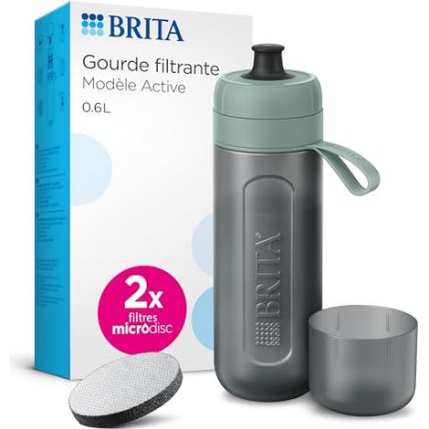 BRITA FILL & GO ACTIVE VERT FONCÉ + 2 MICRODISC 128111