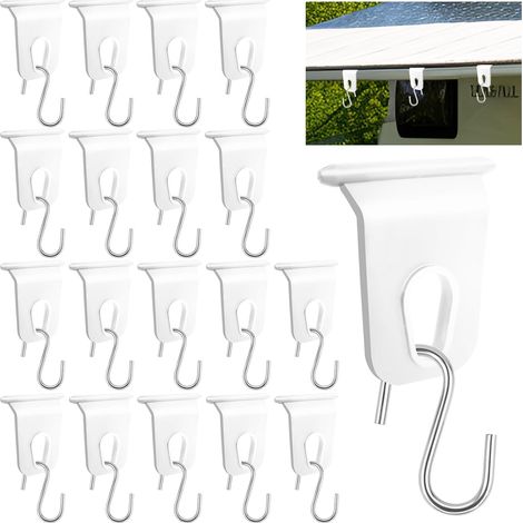 Lot de 18 œillets de piping pour rail de piping Rail, 5 à 6 mm, crochets de store de camping, accessoires de rail de passepoil (1/5)