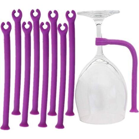 Pièces détachées pour lave-vaisselle, Verre Support pour Lave-Vaisselle Lot de 8 Pourpre – Silicone Verre à vin Support au Lave-Vaisselle (1/5)