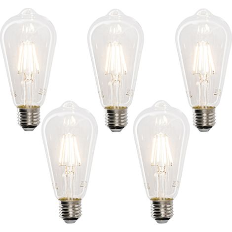 LUEDD Set di 5 Lampadine LED Smart E27 ST64 4.5W 470 lm 1800-4000K