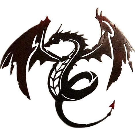 Scultura di drago in metallo – decorazione da parete – arredo per la casa
