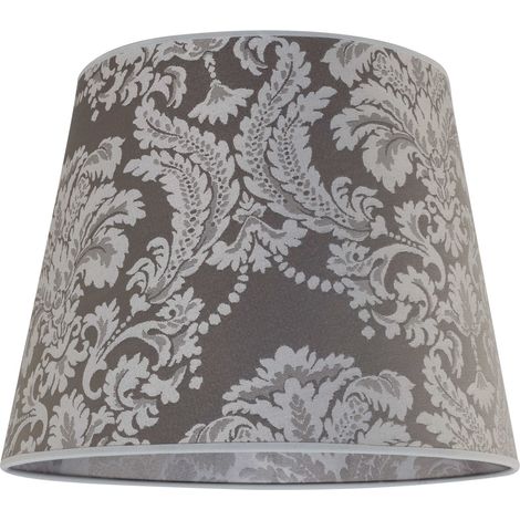 Lampenschirm E27 Ø 38 cm Silber Klassisch Leuchtenschirm
