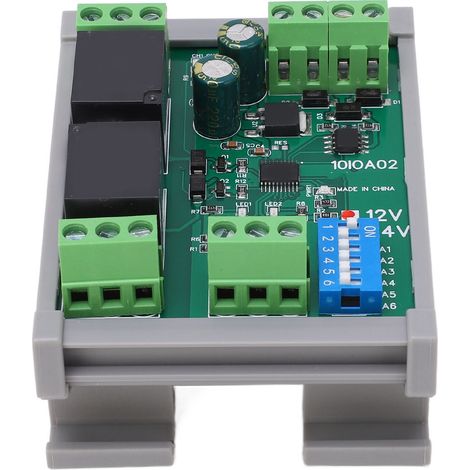 2-Kanal-Relaismodul, multifunktionale RS485-Relaistreiberplatine mit Gehäuse, 12 V DC (1/5)