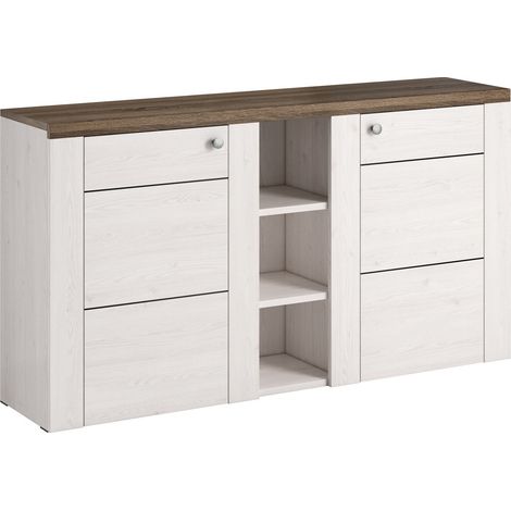 Aparador Salelbo 106, Cebolla de alerce + Trufa roble, 85x155cm, Número de puertas: 237cm, Aglomerado laminado (1/3)