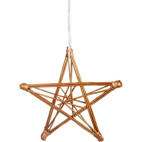 Estrella decoración de mimbre cobre 70x70x5 (1/4)