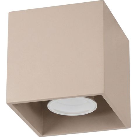 Deckenleuchten Quad taupe 1xGU10 10cm Aluminium Sollux (1/5)