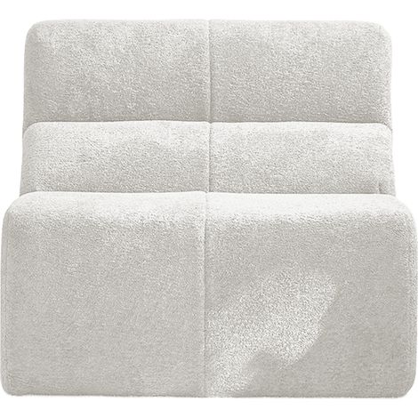 CHICFURN Butaca de salón 93 x 109 x 79 cm terciopelo blanco, para espacios pequeños, sin montaje (1/5)
