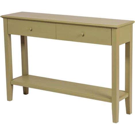 Amadeus - Console 2 tiroirs 1 niche en bois vert L120 cm Canopée (1/2)