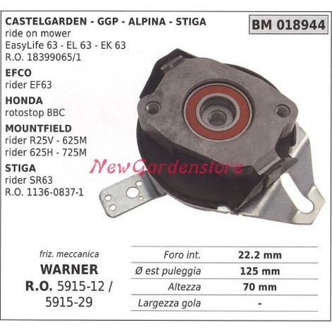 Frizione elettromagnetica warner rasaerba tosaerba castelgarden ggp stiga 018944