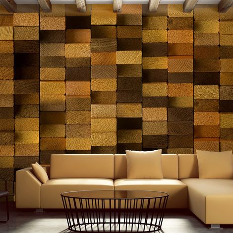 Fotomurale - Parete di legno - 50x1000 (1/4)