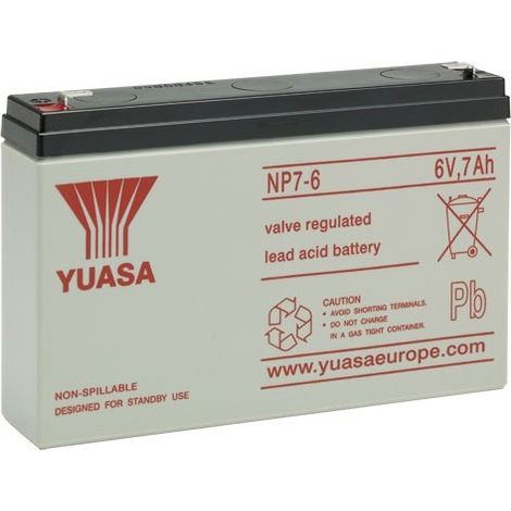 Batterie plomb étanche NP7-6 Yuasa 6V 7ah