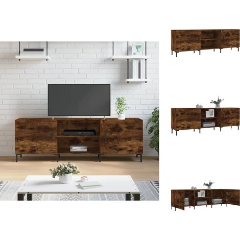 TV-Möbel - Living TV-Schrank Räuchereiche 150x30x50 cm Holzwerkstoff (1/5)