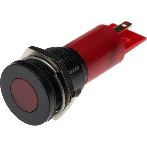 Voyant LED lumineux Rouge RS PRO, dia. 16mm, 230V c.a., IP67 ( Prix pour 1 )