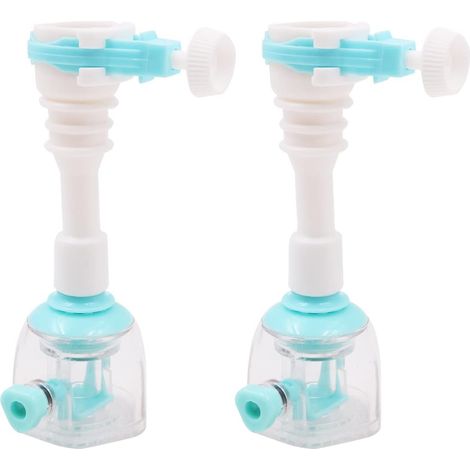 Juego de 2 extensiones ajustables de 12,5 cm para grifo de fregadero de cocina con 2 tipos de salida de agua, compatibles con caños redondos de 15 a 23 mm de diámetro