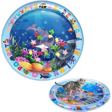 Tapis de Jeu d'Eau - Chat - Gonflable - PVC de Haute Qualité - Portable - Épaissi Multicolore AIRE DE JEU (1/3)