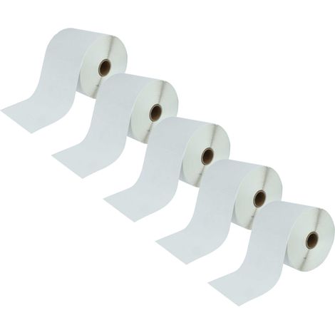 vhbw 5x Thermal Label Roll 101.5mm x 152mm (500 Label) compatible with Sato CX400 Label Maker - Self-Adhesive (1/4)