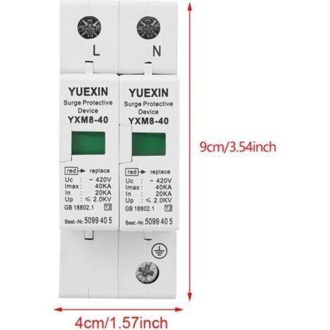 220V 40KA 2P Überspannungsableiter für den Hausgebrauch, Überspannungsschutzgerät, Überspannungsschutzgerät (1/4)