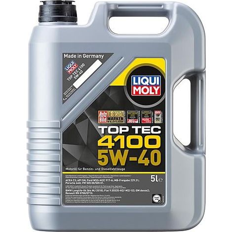 Liqui Moly 3701 Top Tec 4100 Motoröl, 5W-40, 5 Liter