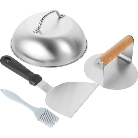 Presse à Hamburgers Acier Inoxydable avec Poignée Ergonomique Outil de Façonnage de Steak Haché pour Maison Presse à Viande Solide et Facile à Utiliser pour Barbecue et Fête des (1/5)