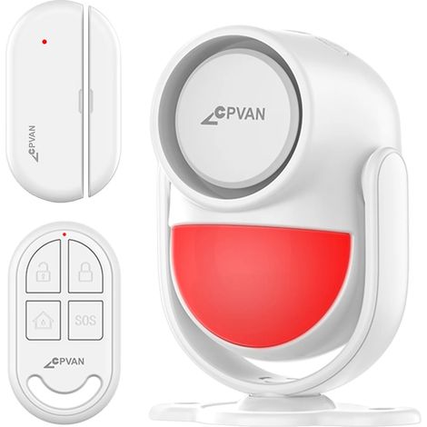 Detector de movimiento, compatible con control remoto, sistema de seguridad fiable, Kit C Blanco (1/2)