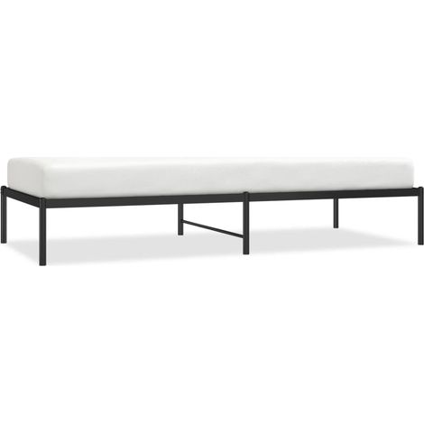 Cadre de lit métal noir 90x200 (1/5)