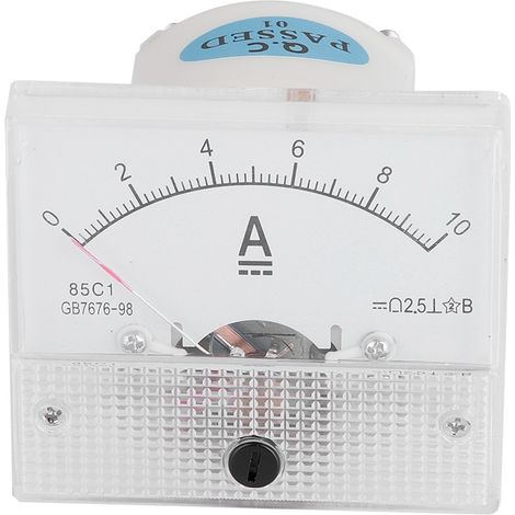 Voltmètre analogique CC 0-10 A, précision 2,5 V, panneau de commande
