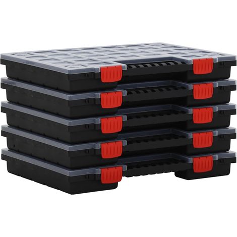 Boîtes assorties de 5 pièces 40x30x5 cm polypropylène