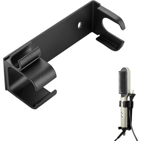 Juego de 2 soportes para secador de pelo, soporte para varillas de pelo, soporte para plancha de pelo de pared, soporte para herramientas de acabado, soporte para secador de pelo de pared, soporte adh