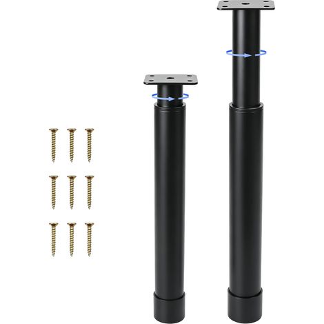 2 Pièces Pieds de Meubles Réglables 42-70cm (1/5)