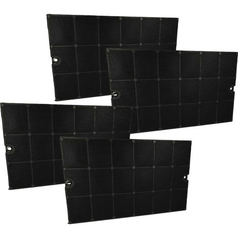 vhbw 4x Aktivkohlefilter Ersatz für Küppersbusch ZUB550, 505594 für Dunstabzugshaube