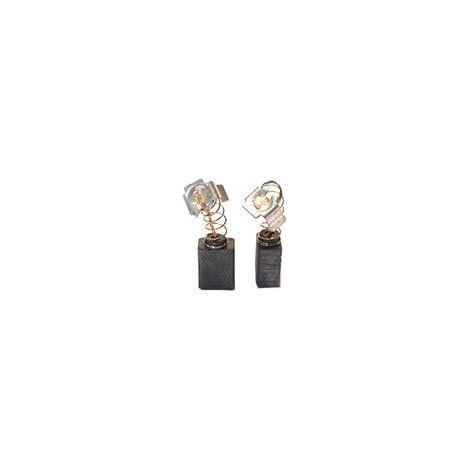 Set aus 2 anpassbaren Kohlen für Makita. Abmessungen: 6 x 9 x 11 mm.