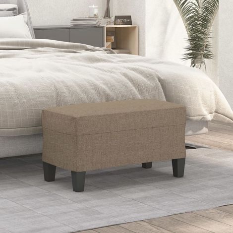 Sitzbank Taupe 70x35x41 cm Stoff