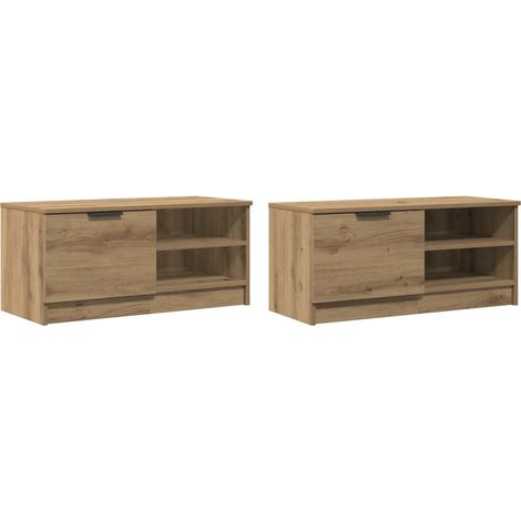 Maison Exclusive - TV-Schränke 2 Stk. Artisan-Eiche 80x35x36,5cm (1/5)