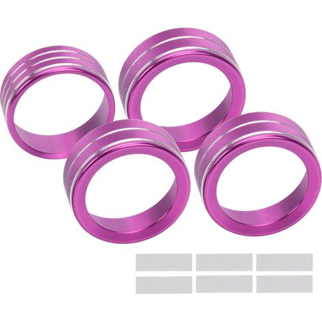 Suitable for 18-22 Jeep Wrangler JLJLU air conditioning knob trim and headlight adjustment knob trim - Pink (1/4)
