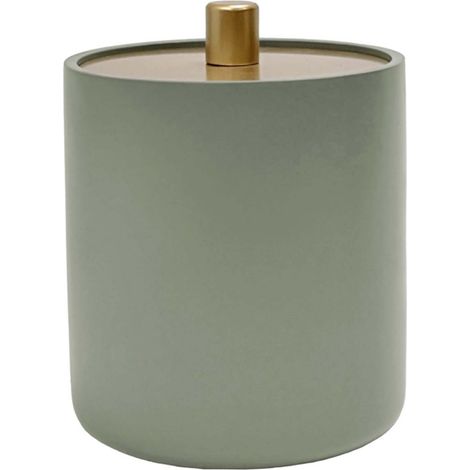 Pot à Cotons Design "Oria" 12cm Vert Cèdre (1/5)