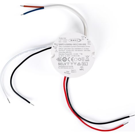 Driver dimmerabile DALI DT6 NFC monocolore 220-240V - Uscita (1/5)
