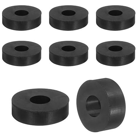 18 x Rubber Washers 15 mm OD x 4 mm ID x 4 mm Thickness Plastic Spacer Flat Anti-Vibration Round for Domestic Industrial Machines (1/5)