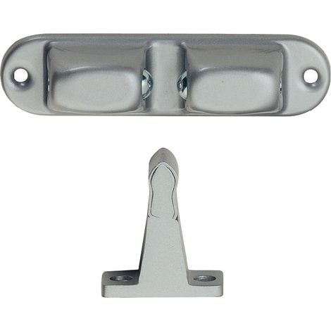 fermoporta per porte a battente 1055.02 alluminio/acciaio verniciato argento